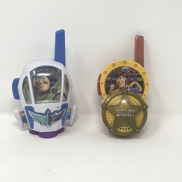 Disney Toy Story 4 Walkie Talkie Set Buzz Lightyear And Sheriff Woody - Works - Picture 1 of 14